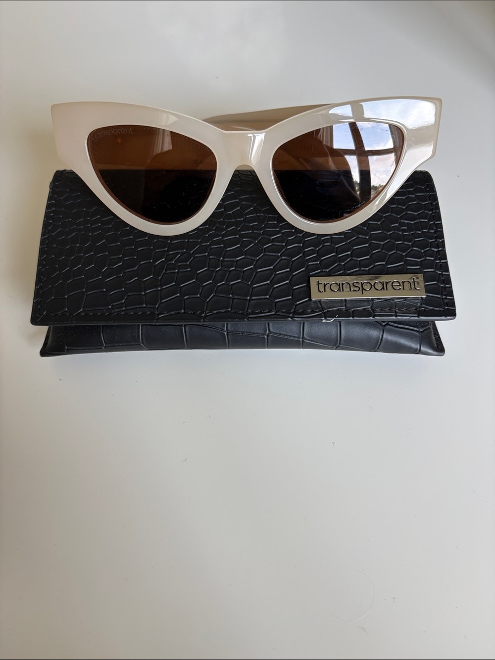 Transparente Cream Frame Sunglasses with Brown Lenses
